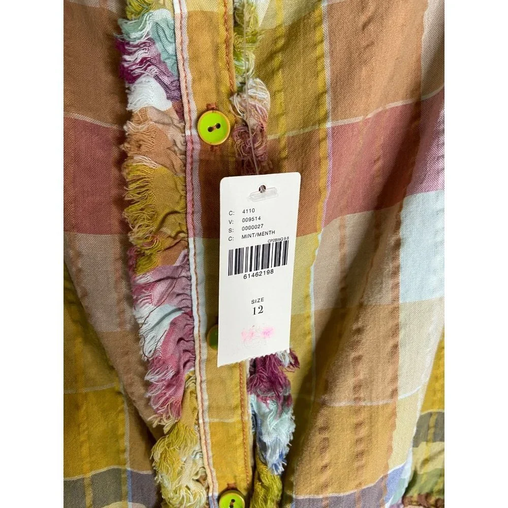 NWT Anthropologie Pilcro Plaid Tank Top-sz 12 - Picture 12 of 13